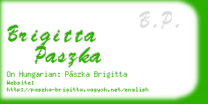 brigitta paszka business card