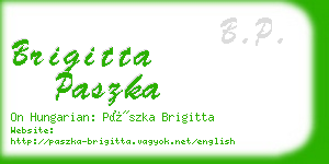 brigitta paszka business card